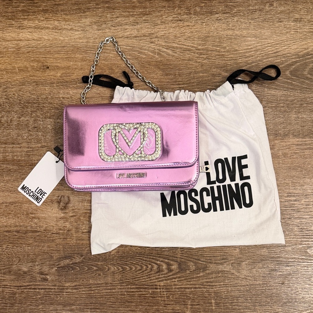 Love Moschino Shiny Pink Wristlet